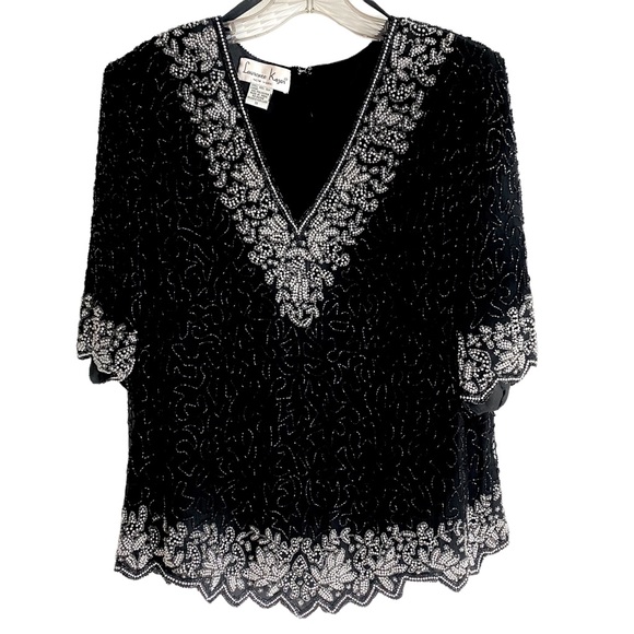 Laurence Kazar Tops Vintage Laurence Kazar New York Black